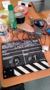 Clap tournage Lady Sapiens
