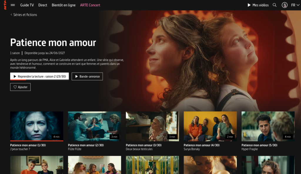 Patience mon amour sur arte.tv